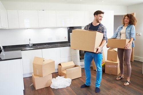 Loading furniture into a removal van for an Ilford relocation