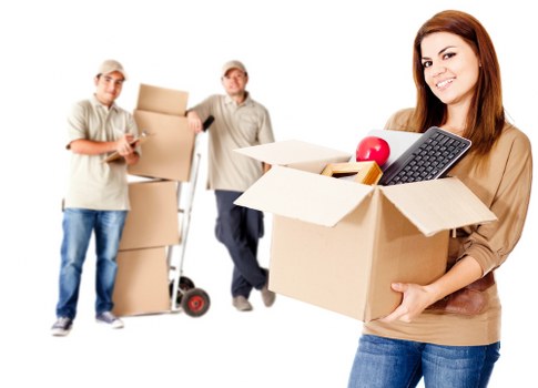 Packed boxes and furniture ready for a residential move in Ilford