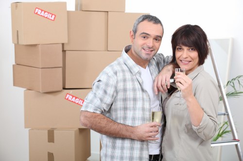 Careful loading of household items for an Ilford relocation